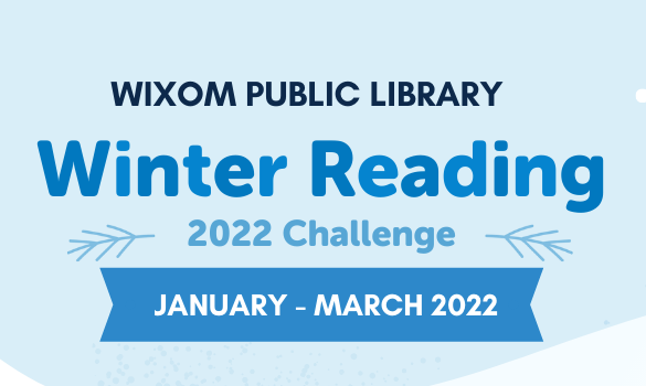 Winter 2022 Reading Challenge graphic, January 1 through March 31